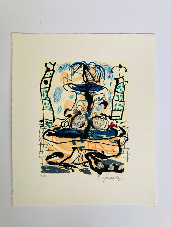 Image 1 of Kees Salentijn - The fountain lithograph