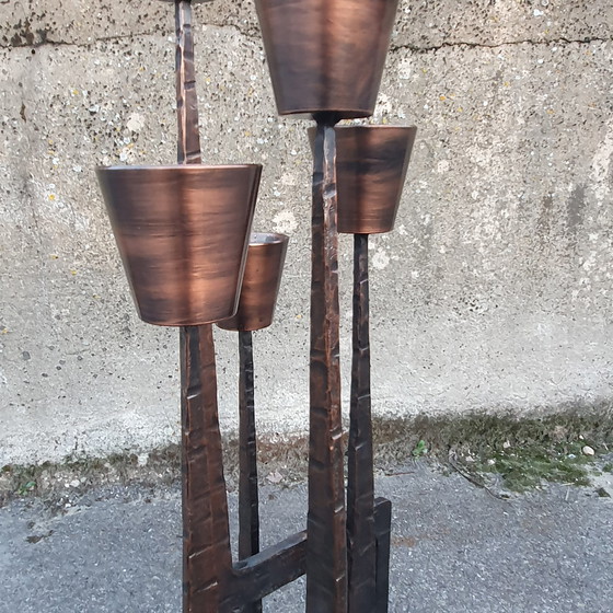 Image 1 of Brutalist metal XL candlestick