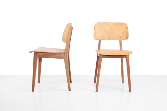 Image 1 of Set of two Pastoe Irene chairs by Dirk Braakman, 1948