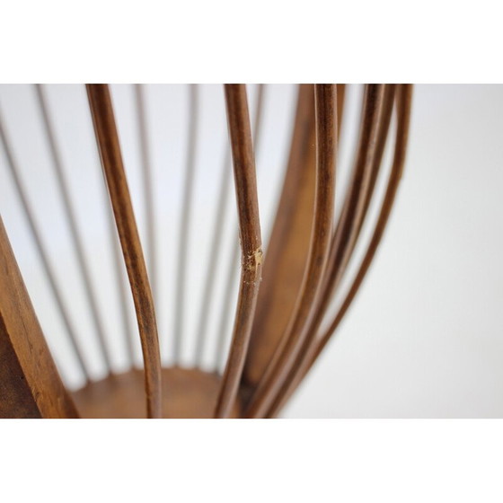 Image 1 of Vintage beech bentwood standing planter, Czechoslovakia