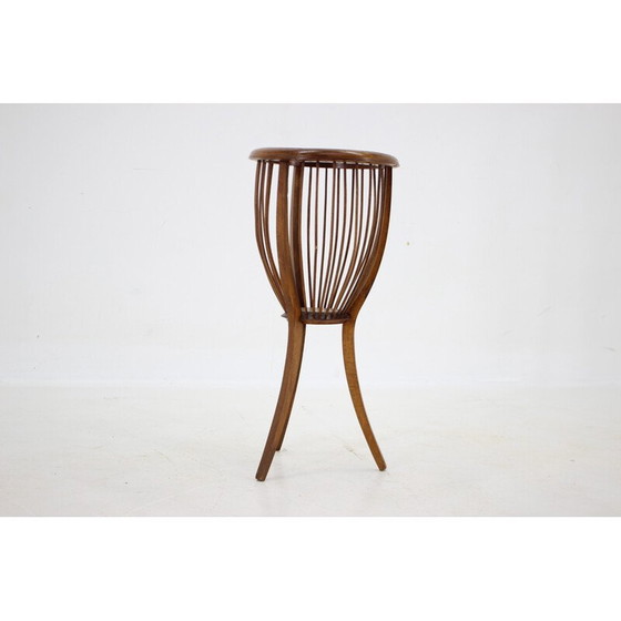 Image 1 of Vintage beech bentwood standing planter, Czechoslovakia