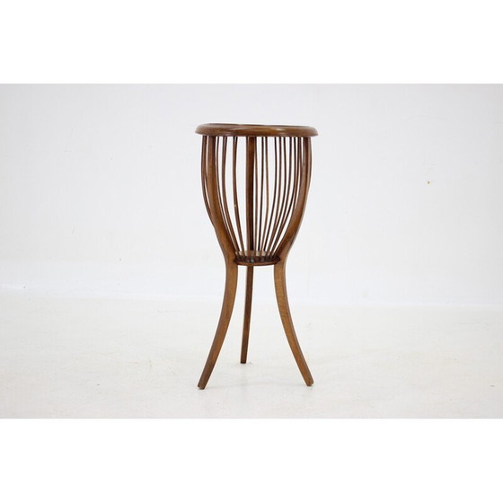 Image 1 of Vintage beech bentwood standing planter, Czechoslovakia