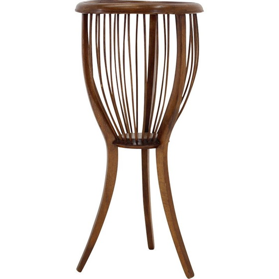 Image 1 of Vintage beech bentwood standing planter, Czechoslovakia