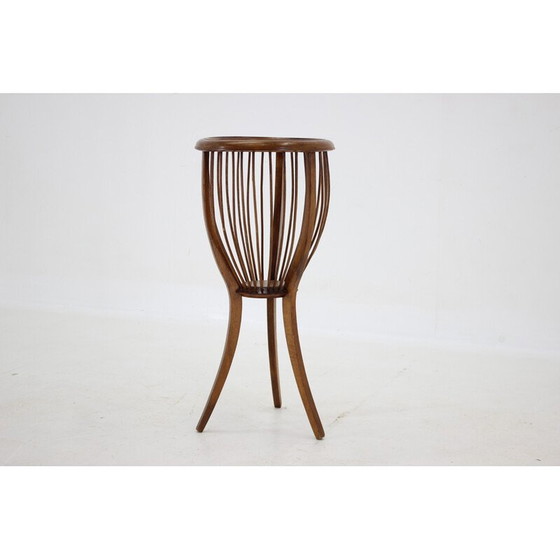 Image 1 of Vintage beech bentwood standing planter, Czechoslovakia