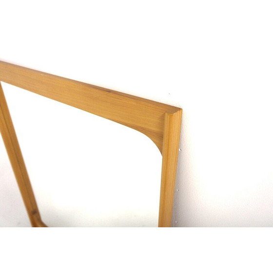 Image 1 of Specchio vintage scandinavo in legno di quercia, Svezia 1960