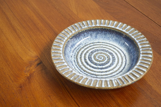 Image 1 of Blue Ceramic Tray Maria Philippi and Einar Johansen, Søholm, Denmark 1960s