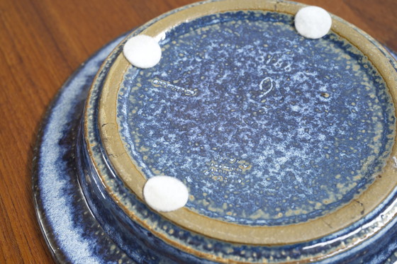 Image 1 of Blue Ceramic Tray Maria Philippi and Einar Johansen, Søholm, Denmark 1960s