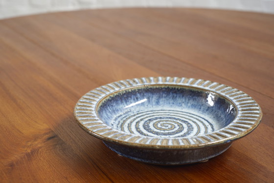 Image 1 of Blue Ceramic Tray Maria Philippi and Einar Johansen, Søholm, Denmark 1960s