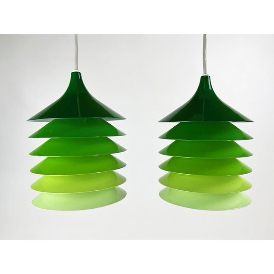 Image 1 of Set of 2 Small Swedish Pendant Lights by Bent Boysen for Ikea, 1983