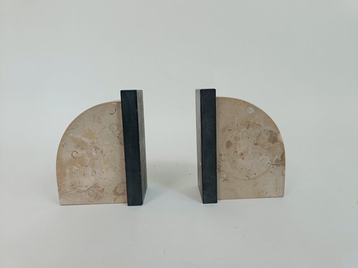 Art Deco marble bookends