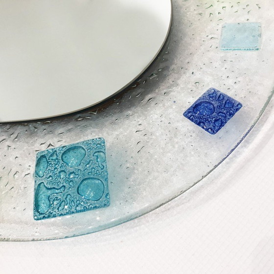 Image 1 of Vintage oval Murano glass wall mirror, 1970