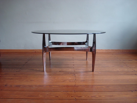 Image 1 of Table basse en verre et chrome Knut Hesterberg