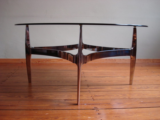 Image 1 of Table basse en verre et chrome Knut Hesterberg