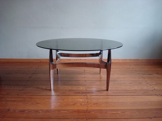 Image 1 of Table basse en verre et chrome Knut Hesterberg