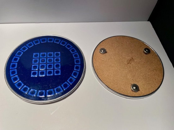 Image 1 of Silit Vintage / Retro Design Coasters Enamel (2 St/Pcs)