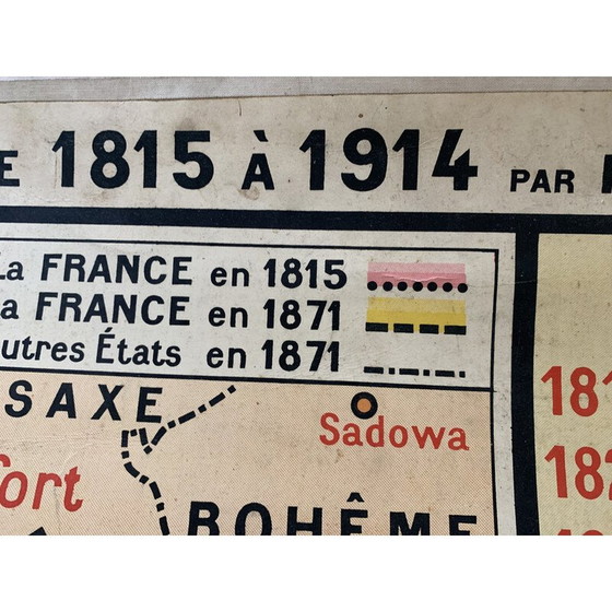 Image 1 of Vintage geographical and historical map “France from 1815 to 1914” by P. Briard