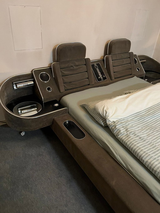 Space Age 1970s Vintage Bed Attributed to Luigi Massoni