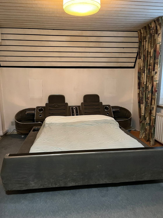 Image 1 of Space Age 1970s Vintage Bed Attributed to Luigi Massoni