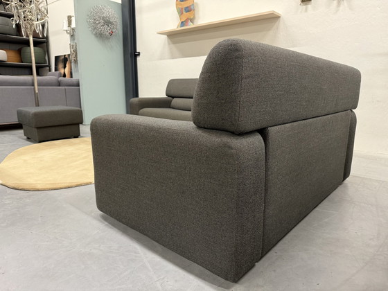 Image 1 of Gelderland 6441 Divano + Pouf Tessuto Dune Marrone Nero