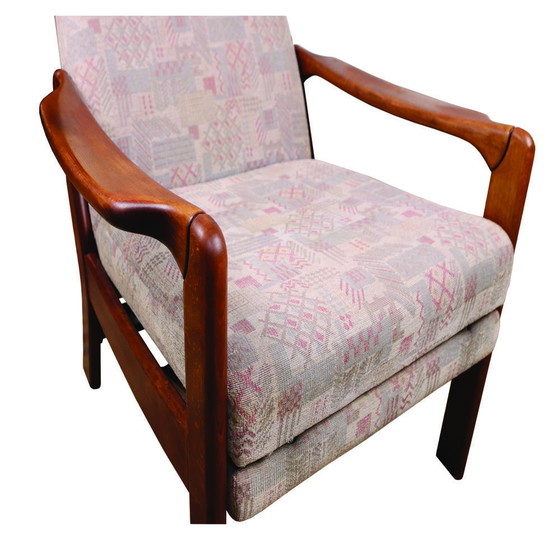 Image 1 of Sillón reclinable moderno danés con reposapiés plegable, década de 1960