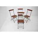 Set of 4 vintage folding garden chairs, Czechoslovakia 1920s