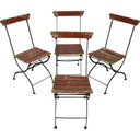 Set of 4 vintage folding garden chairs, Czechoslovakia 1920s