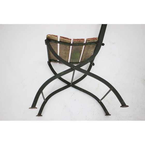 Image 1 of Set of 4 vintage folding garden chairs, Czechoslovakia 1920s
