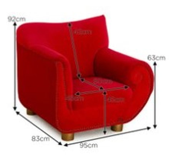 Image 1 of Bretz Red Gaudi Armchair