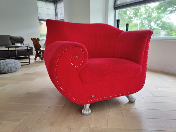 Image 1 of Bretz Red Gaudi Armchair