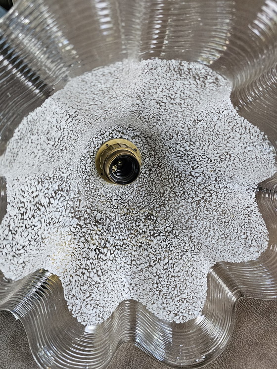 Image 1 of Lampe suspendue vintage avec abat-jour en verre