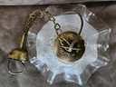 Vintage pendant lamp with glass shade