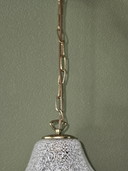 Lampe suspendue vintage avec abat-jour en verre