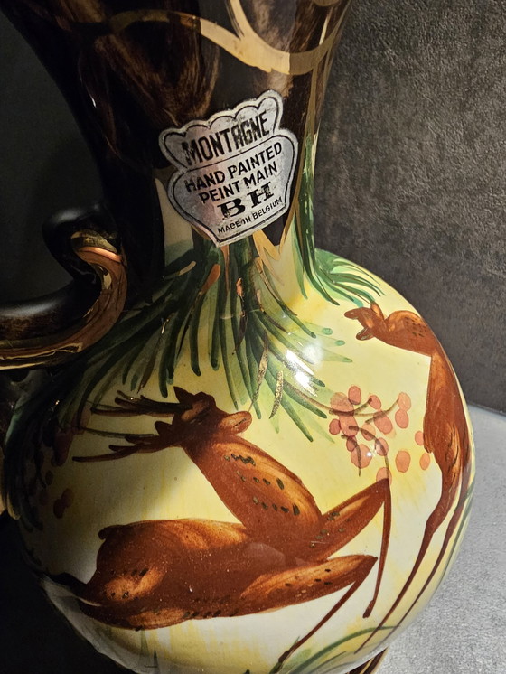 Image 1 of Set Hubert Bequet, vaso e zoccolo