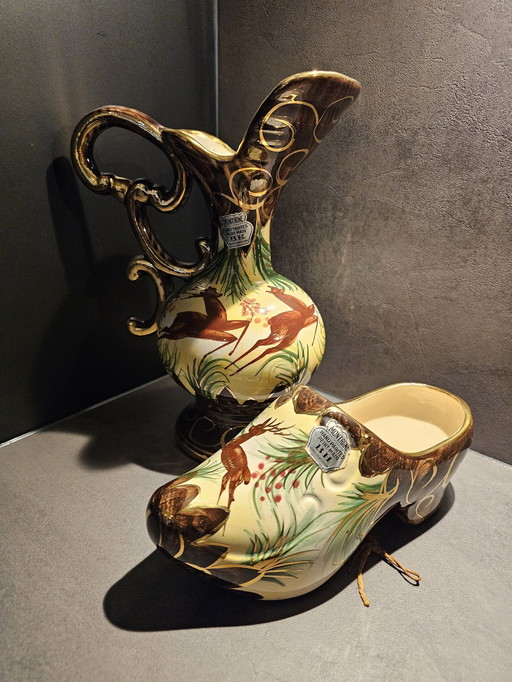 Hubert Bequet Set, Vase And Clog