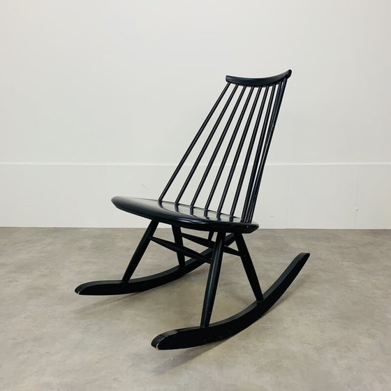 Image 1 of Vintage black "Mademoiselle" rocking chair by Ilmari Tapiovaara, 1960s