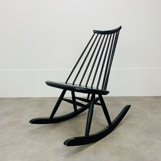 Image 1 of Vintage black "Mademoiselle" rocking chair by Ilmari Tapiovaara, 1960s