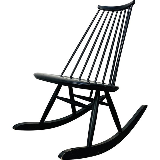 Image 1 of Vintage black "Mademoiselle" rocking chair by Ilmari Tapiovaara, 1960s