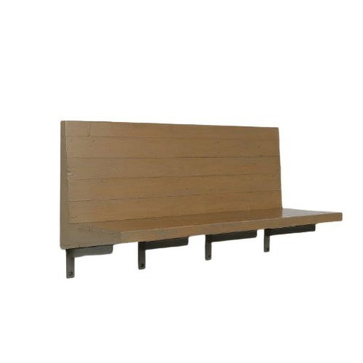 Rare Dom Hans van der Laan Wall Mounted Bench, Netherlands 1970