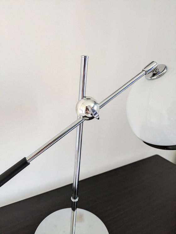 Image 1 of Eichholtz Vintage Chrome White Table Lamp