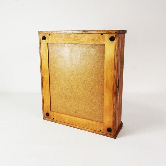 Image 1 of Vintage oak wood roller shutter cabinet by Carl Zeiss Jena, Germany 1950