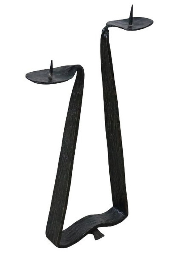 Image 1 of Brutalist floor candlestick