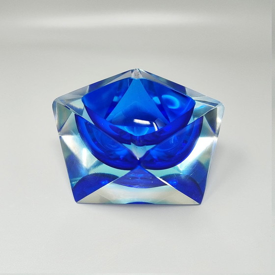 Image 1 of Stupendo posacenere blu o svuotatasche degli anni '60 di Flavio Poli per Seguso