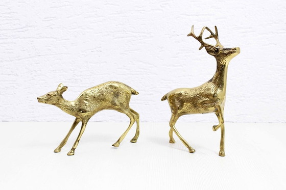 Image 1 of Couple of brass deer from the 60s/70s