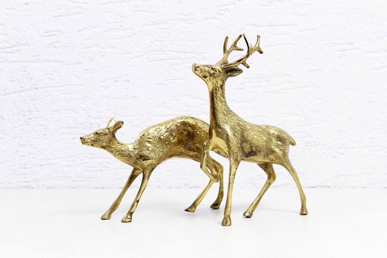 Image 1 of Couple of brass deer from the 60s/70s