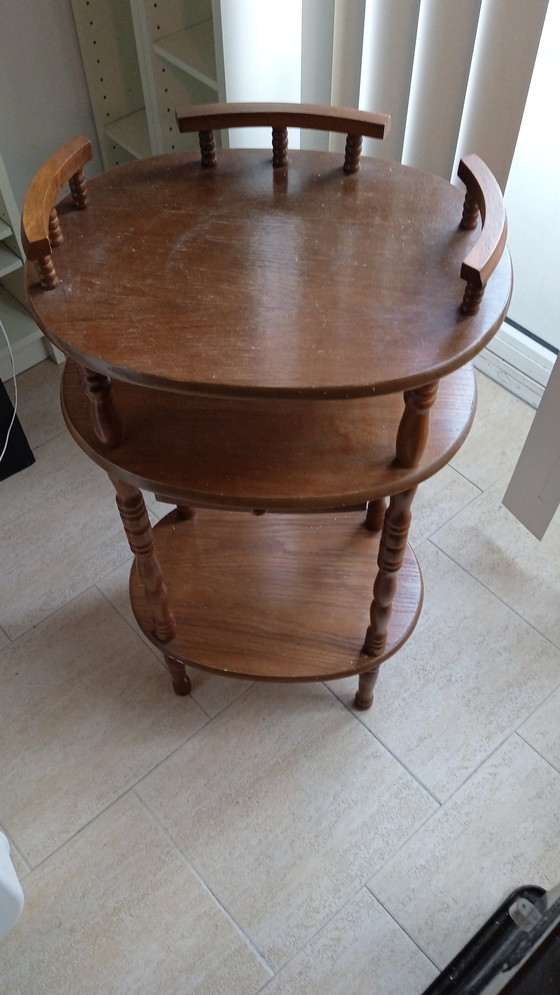 Image 1 of Classic Plant Table, Side Table With Drawer