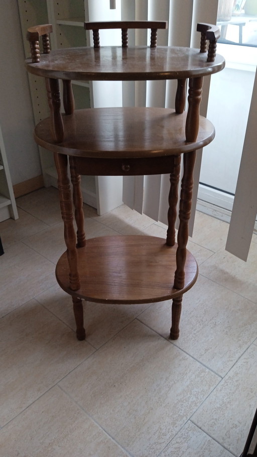 Classic Plant Table, Side Table With Drawer