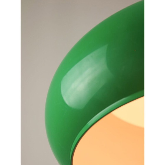 Image 1 of Vintage green billiard table lamp in brass and plastic, Italy