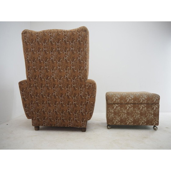 Image 1 of Mid century armchair with ottomane, 1960s