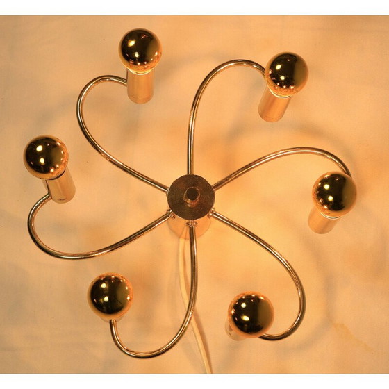 Image 1 of Vintage gold spiral wall lamp by Cosack, 1970