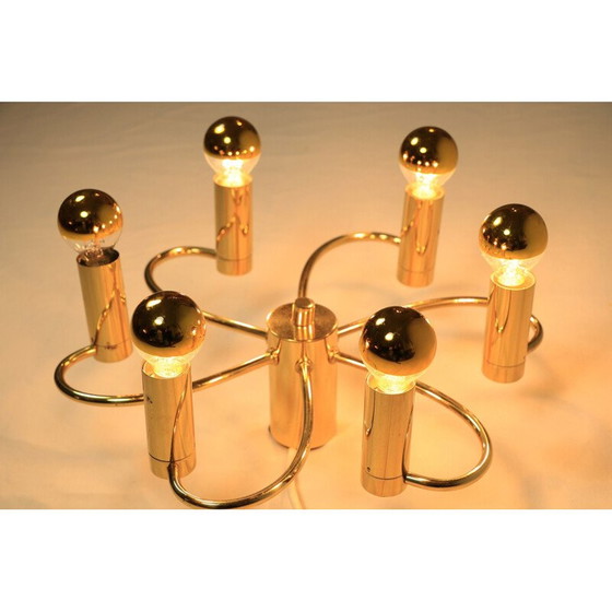 Image 1 of Vintage gold spiral wall lamp by Cosack, 1970